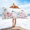 Blommigt Landskap Mönster Strandhandduk, Digitaltryckt Tunn Snabbtorkande Sandavvisande Mikrofiber Lätt för Simning Yoga Resa Gymmet Gåva