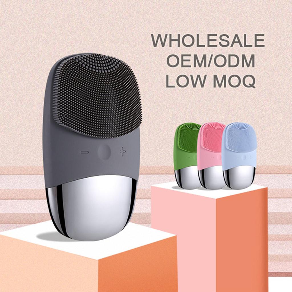 Square Charging Silicone Facial Cleanser, Electric Facial Cleanser, Cross-border Facial Introduction Massage And Beauty