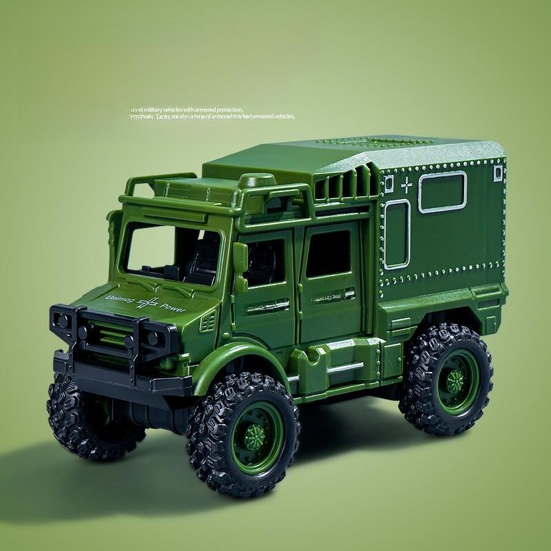 

Offroad Rv Model Toy With Inertia Drive For Kids Military Play And Collecting зелений