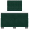 Box Spring Bed with Mattress Dark Green 120 x 200 cm Velvet