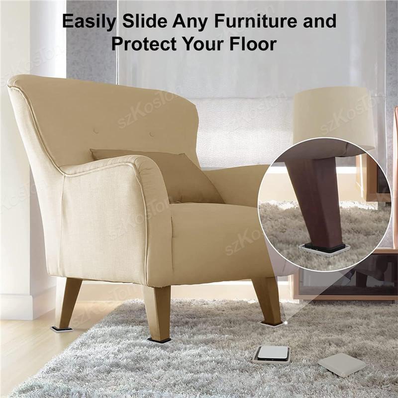 1Pcs Anti-abrasion Furniture Leg Slider Pads Self-Adhesive Floor Protector Easy Move Heavy Table Sofa Slider Mat Chair Fittings