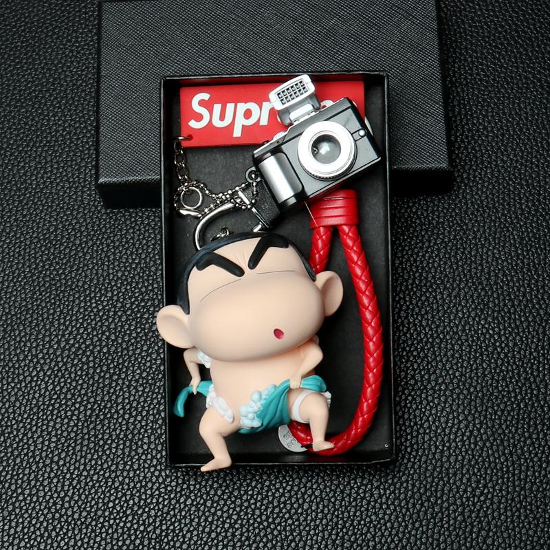 Cartoon Crayon Shin-chan Car Keychain Cute Fashion Backpack Camera Pendant Girls Accessories Holiday Present Kids Anime Toys