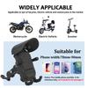Rechargeable Mobile Phone Holder 360° Rotation Adjustable Anti-Vibration Phone Mount Bracket With Hat Cover Universal Motorcycle