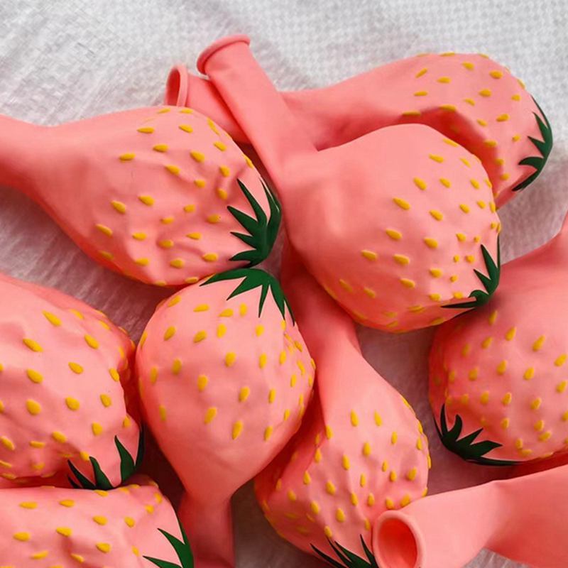 

12-дюймовый воздушный шар с клубникой, арбузом и фруктами, летний пляжный воздушный шар для гавайской вечеринки, детский день рождения, фестиваль, Гавайская вечеринка, Globos 100pcs&12INCH розовый