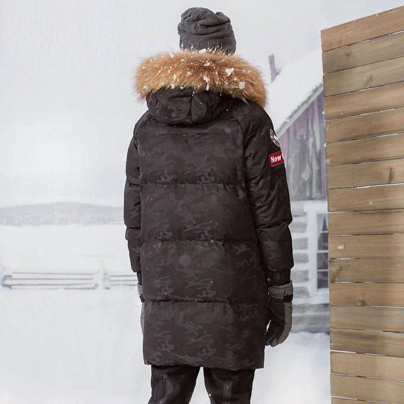 Winter Medium and Long Section Cotton Clothing Large Size Down Jacket Trend Leisure Men's Clothes