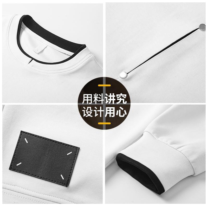 Mens Fake Two-piece Hooded Sweatshirt 2026 Casual Loose Fit Youth Streetwear M-8XL