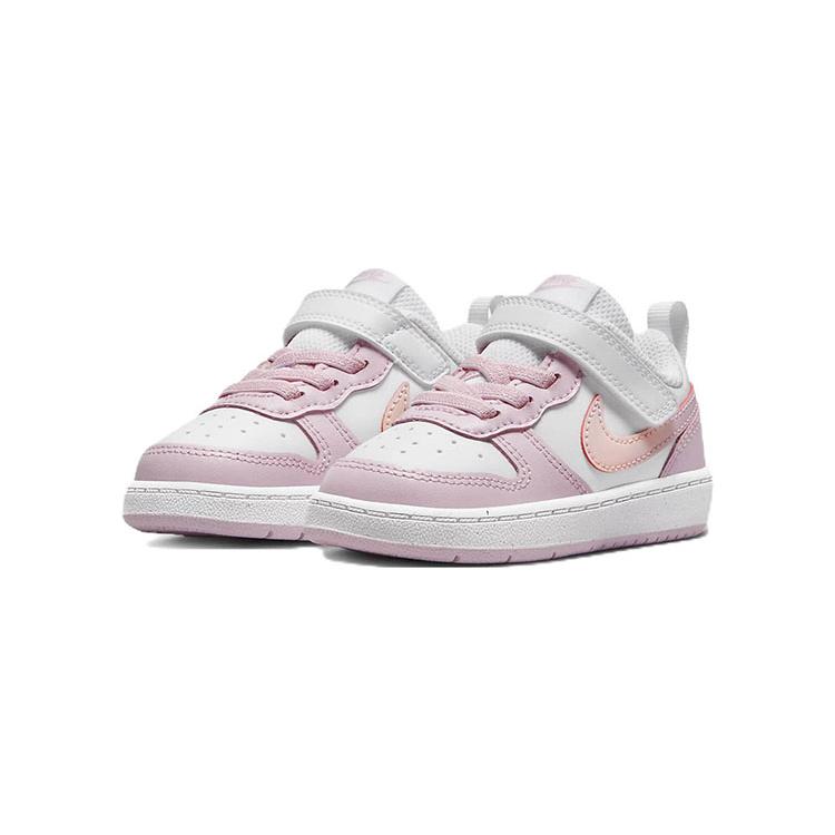 Nike Court Borough Low top Toddler Shoes Pink White Infant And Toddler DQ0493-100