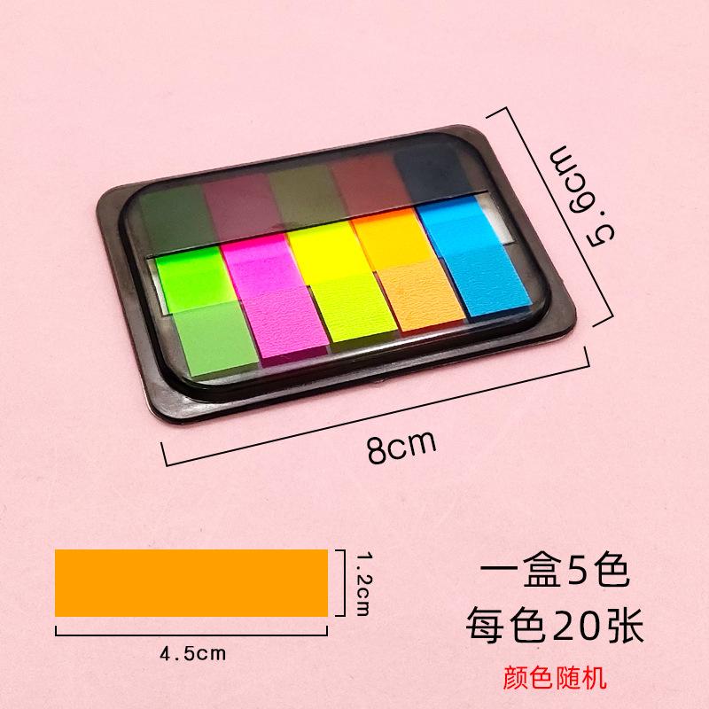 100 Sheets of Waterproof Colored Transparent Sticky Notes , Pads for Planner Home & Office School  Mini Self-Adhesive Post Note