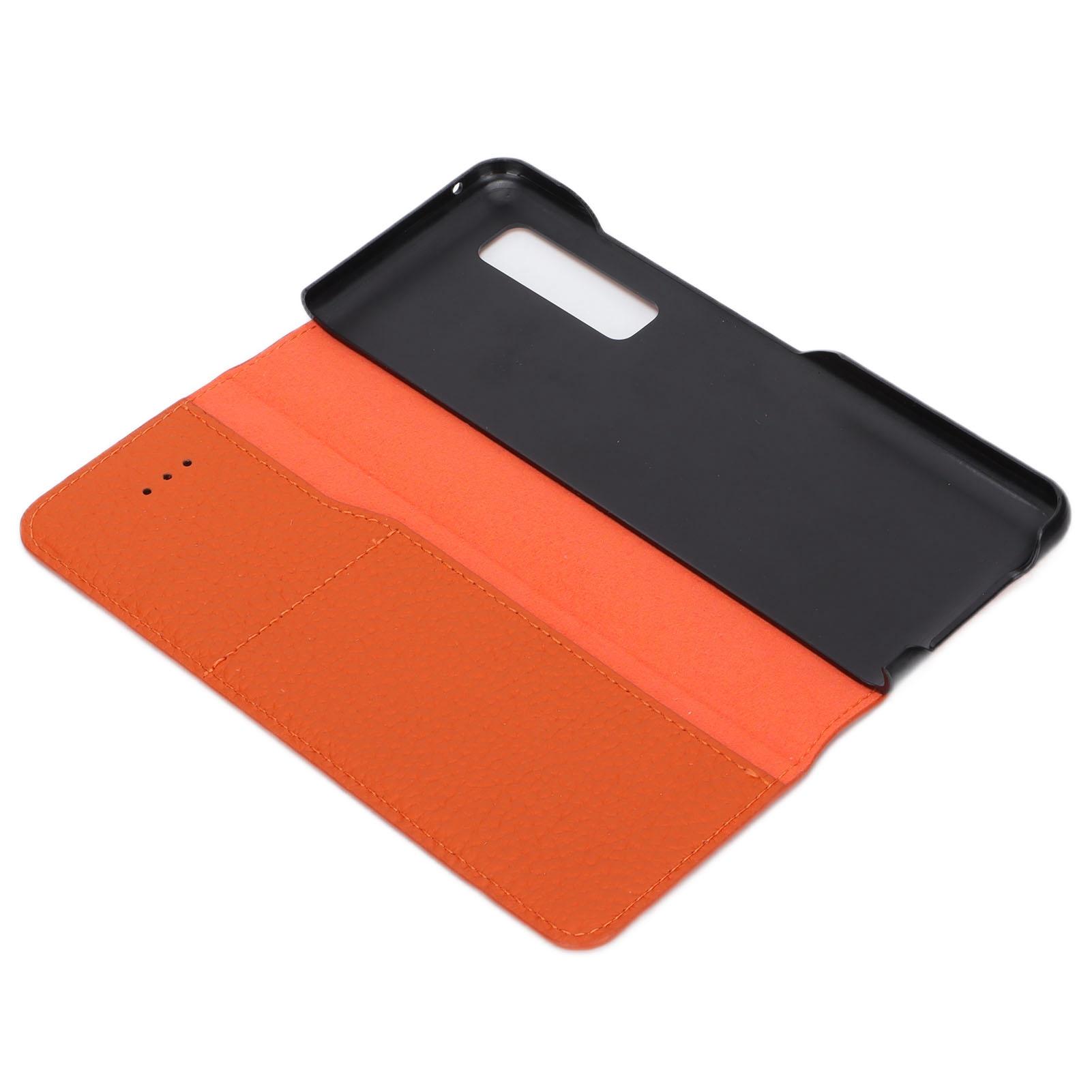 

Защитный кожаный чехол Элегантная защита на 360 градусов Классический кожаный чехол с текстурой личи для SamsungDark оранжевый