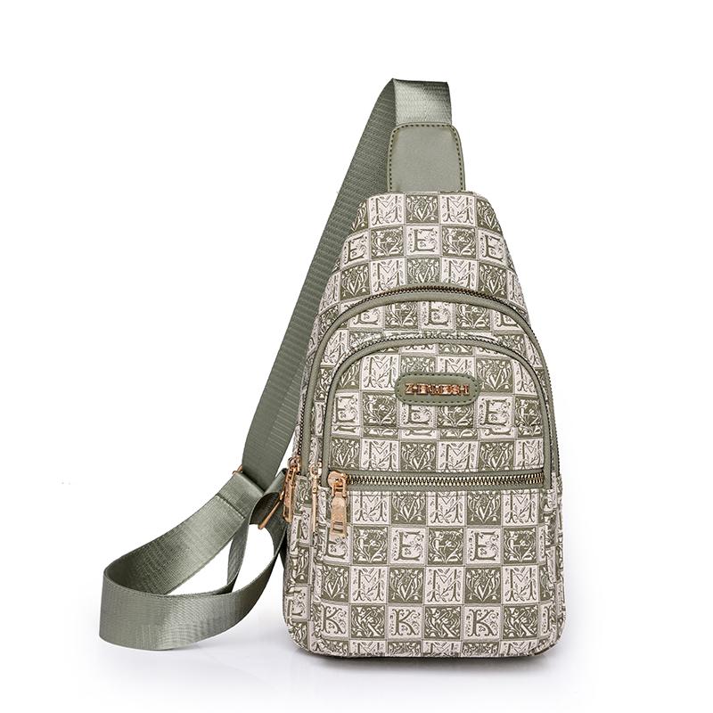 

Женская нагрудная сумка из искусственной кожи, исходящая сумка через плечо с принтом, сумка на одно плечо зелёный