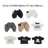 Cartoon Bear OB11 Doll Pants with Pockets Dolls Clothes Fashion 1/12 Doll T-shirt  Doll Accessories