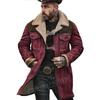 Men's 2026 Autumn/Winter Suede Patchwork Jacket with Multi-Pocket Zipper