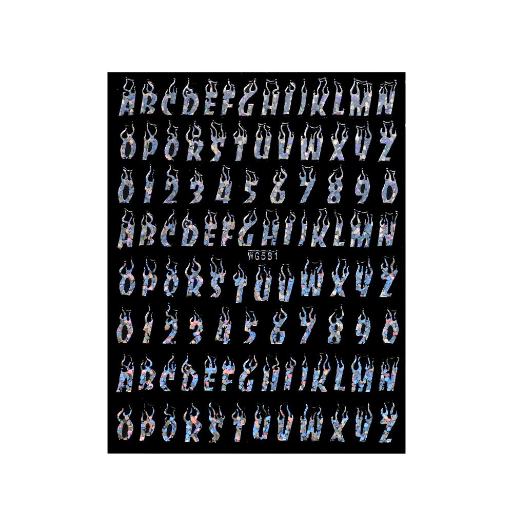 Adesivi Decorativi Lettere Alfabeto Numeri 2-9mm Riempitivo Resina Epossidica Oro Argento Per Stampi in Silicone Fai da Te Riempimenti per Artigianato