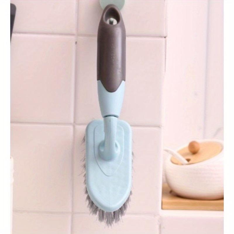 2pcs Bathroom Floor and Wall Tile Cleaning Brush - Sturdy Handle, Gap Cleaner
