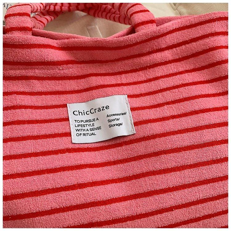 New Niche Bag, Striped Fashion, Lazy Style Tote