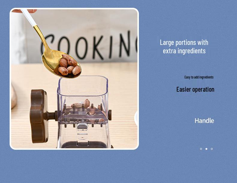 Manual Nut & Fruit Grinder for Chocolate, Walnuts, Peanuts, and Dried Fruits