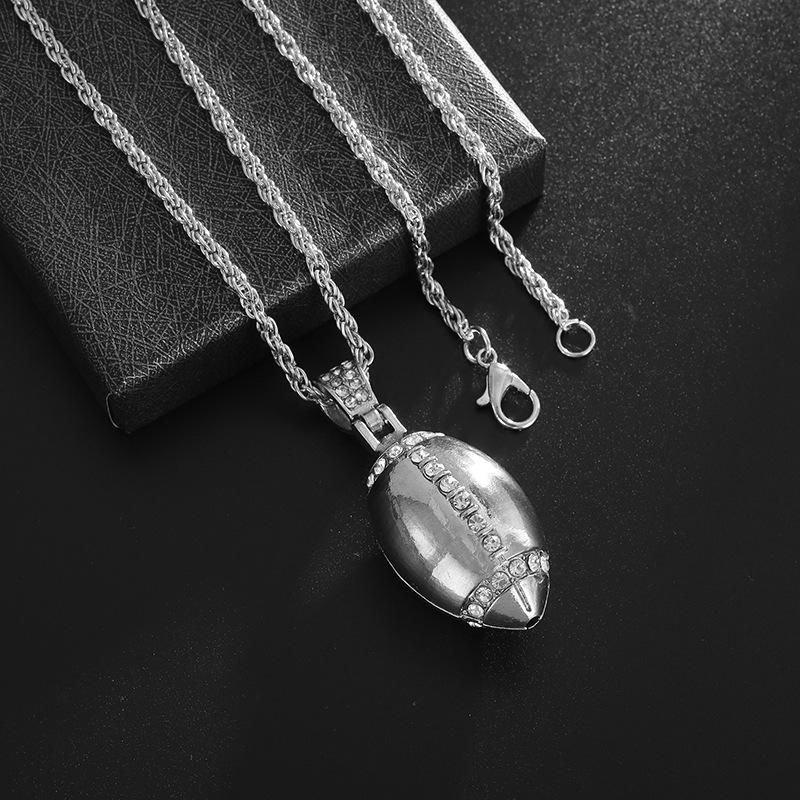 

Трехмерная футбольная подвеска Хип-хоп ожерелье Ювелирные изделия Высококачественное витое ожерелье Ювелирные изделия