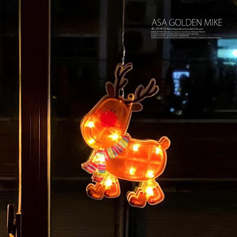 Christmas Decorative Lights Santa Suction Lights Christmas Tree Decorations Festive Styling Lights Window Lighting Decorations