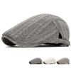 Herringbone Flat Cap Unisex Ivy Gatsby Newsboy Hat Adjustable Driving Cabbie Cap Casual
