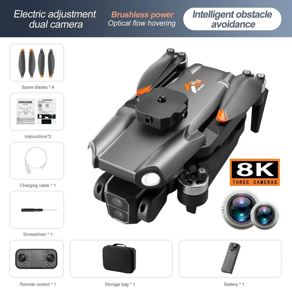 S119 Drones 8K Profesional Dual Cameras 5G WIFI Smart Obstacle Avoidance FPV Brushless Motor aerial photography Quadcopter Gifts