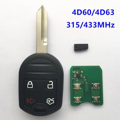 4 Buttons  for FORD Explorer Edge Raptor Escape Maverick Kuga/ 315/433Mhz/4D60 /4D63/Keyless Entry Fob Car Alarm