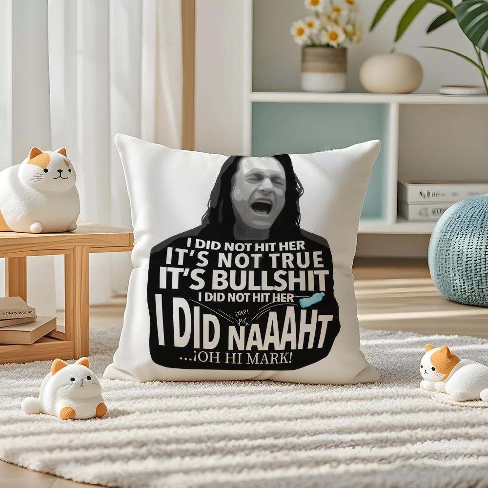 The Room TTommy Wiseau Pillow Case Silky elegant Comfort Sofa Bed Invisible zipper 30X30cm