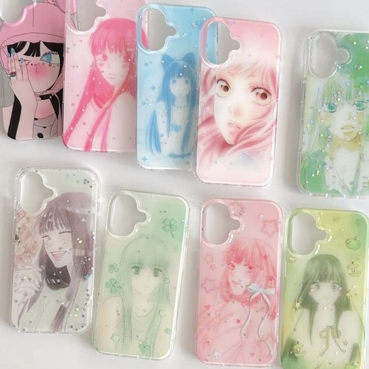 Cartoon Anime Girl Phone Case for Xiaomi Mi 15T 15 11 Poco X6 M7 M6 X5 F5 F7 X3 M3 NFC GT Lite Pro 4G 5G Feather Texture Cover