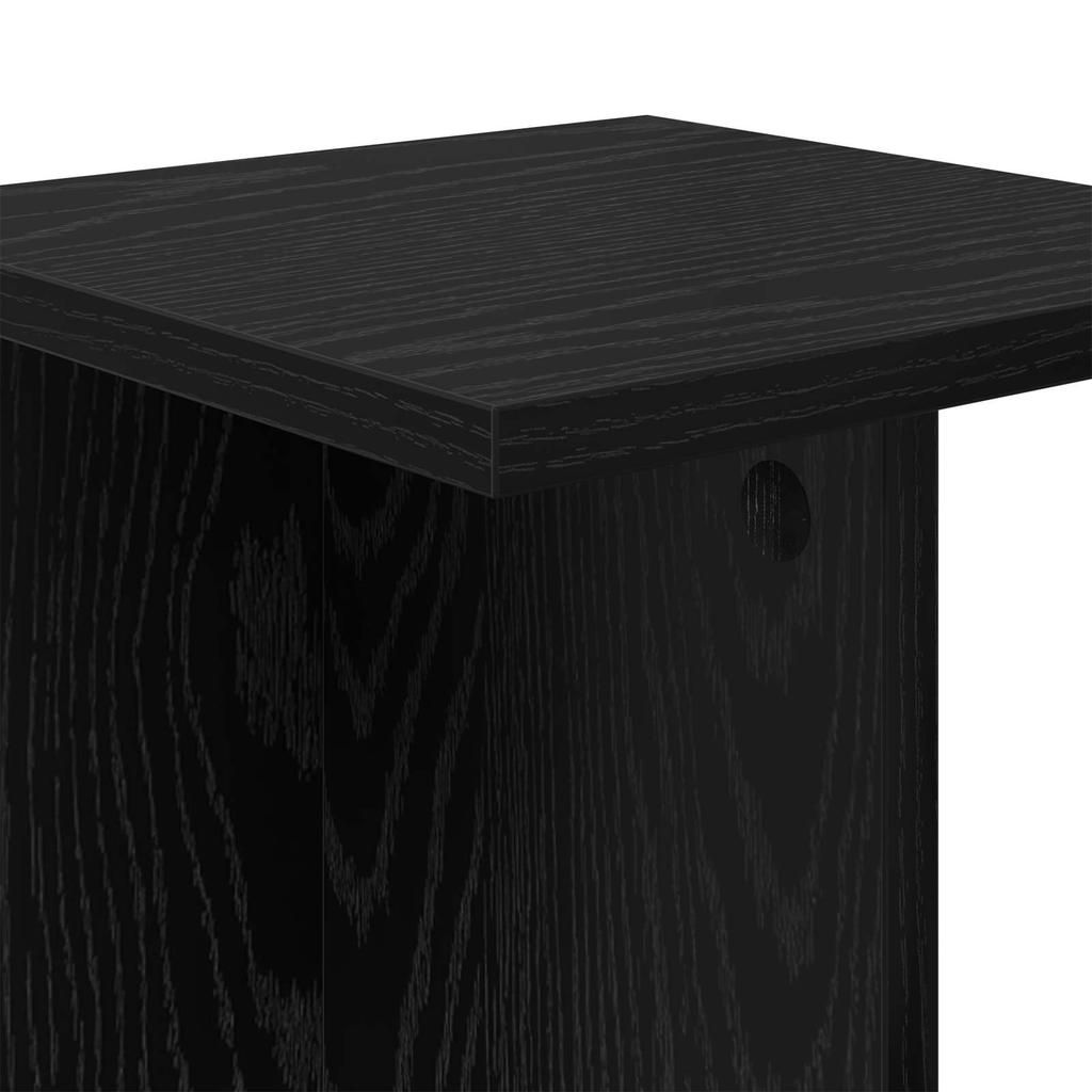 Plant Stand 2 Pcs Black Oak 25 X 25.5 X 60.5 Cm