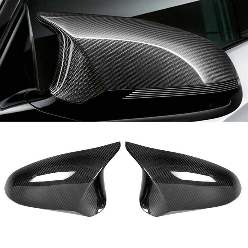For BMW F80 M3 F82 M4 M2 F87 2014-2019 Real Carbon Fiber Car Side Exterior Rearview Mirror Panel Cover Trim Car Accessories