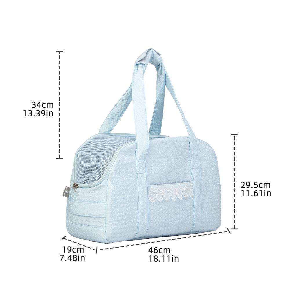 

Pink Lace Cat Carrier Pet Backpack Breathable Small Dog Bag Shoulder Handheld Outing Pet Seat Carrier Pack Puppies Breathable 6kg cats or 7kg dogs