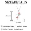 Rose Gold Floral Pendant Necklace Women Elegant Crystal-Embellished Charm Lightweight Copper Jewelry 2026