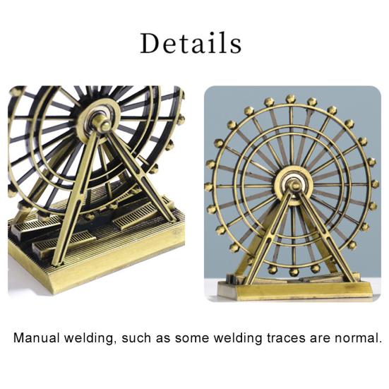 Retro The London Eye Creative Metal Ferris Wheel Ornament Home Desk Decor Gift