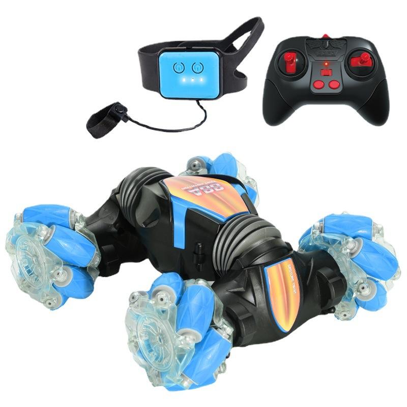 

Gesture sensing four-wheel-drive drifting off-road Soft music remote control car Toy four-wheel-drive remote control SUV Aerial gesture синій