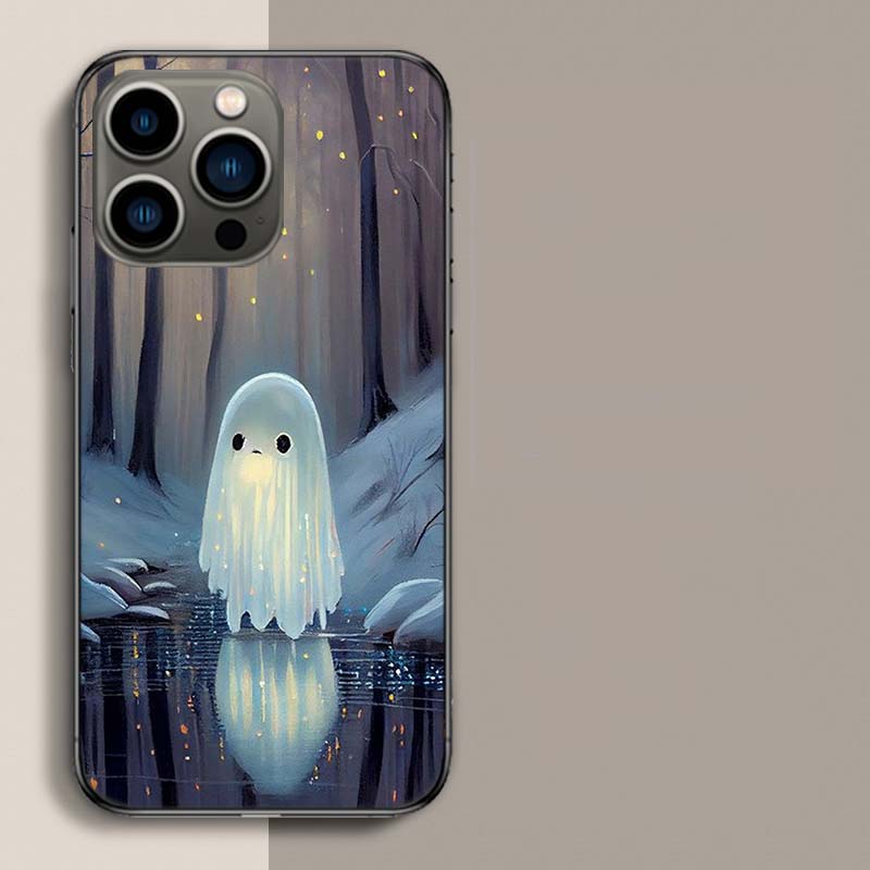 

Cute Halloween Ghost Phone Case For Iphone 17 Air 15 Pro 14 Plus 16 Pro Max 12 13 Mini 11 16E X XS Cover Cute Fundas iPhone 12 (12 Pro)