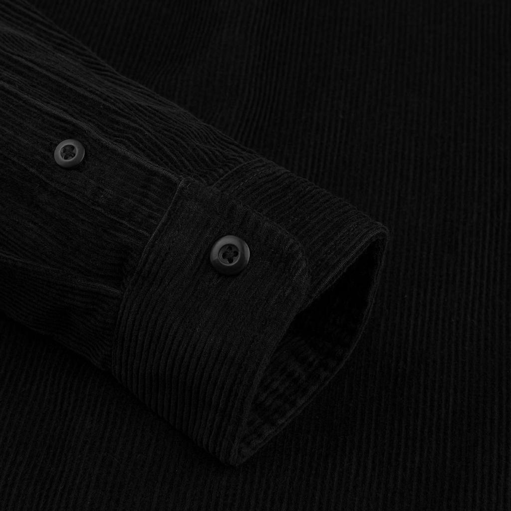 Vans Color Chest Pocket Polo Casual Long Sleeve Shirt Men Shirts Black VN0A4RZFBLK