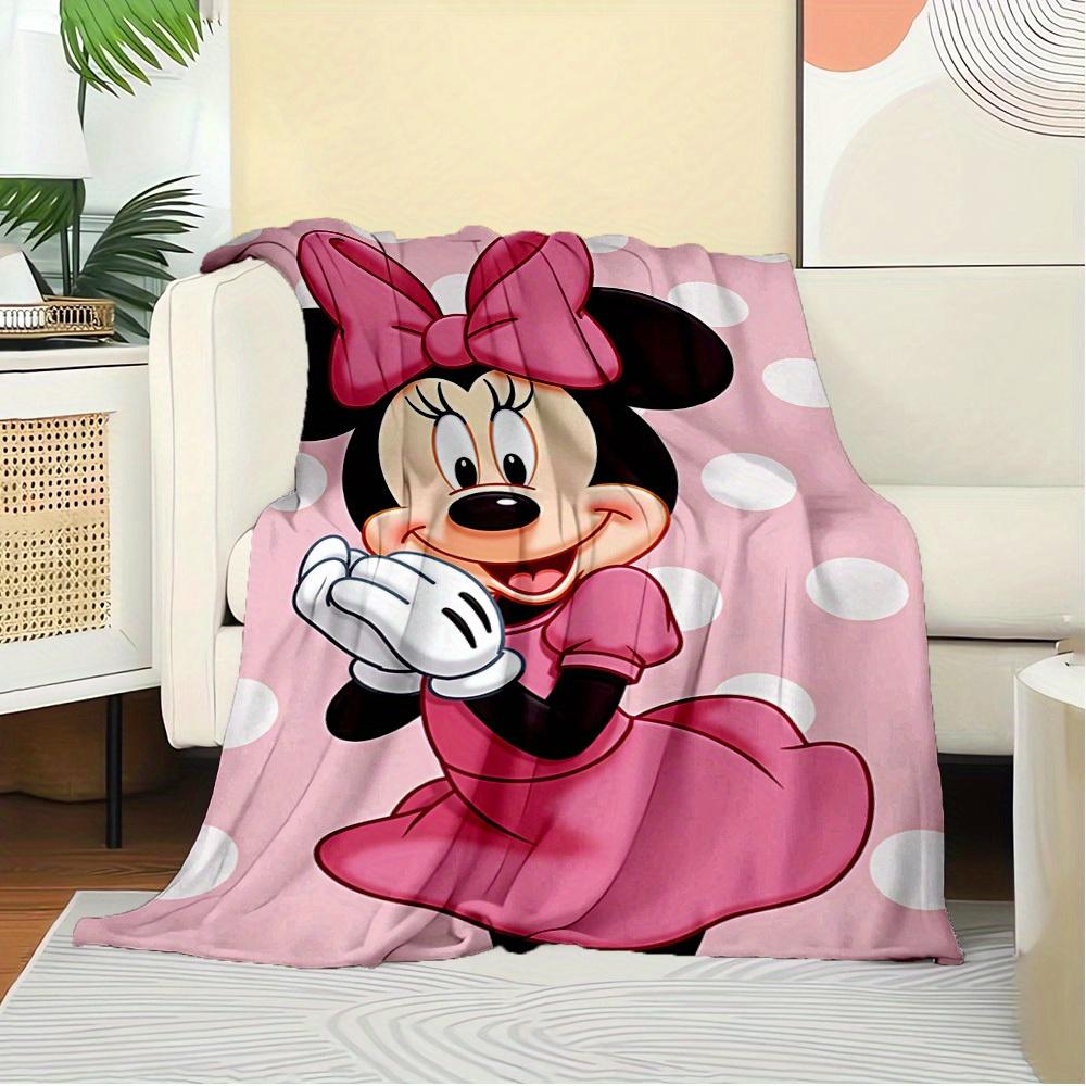 1pc Flannel Minnie Mouse Pink Polka Dot Bedding Throw