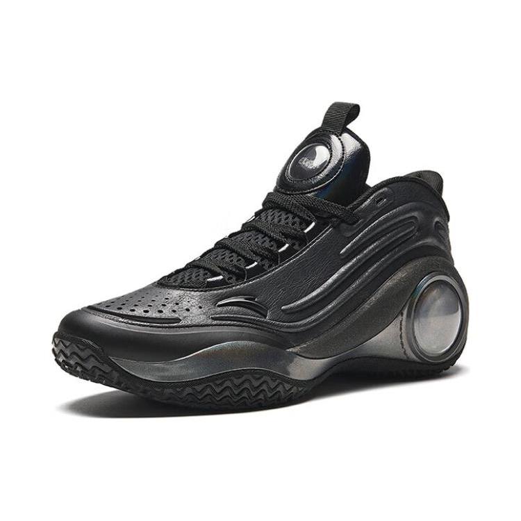 

Anta Cement Bubbles 4.0 Slip Resistant Abrasion Resistant Mid top Basketball Shoes Men s Pull Tab Black 912411604-2 44.5