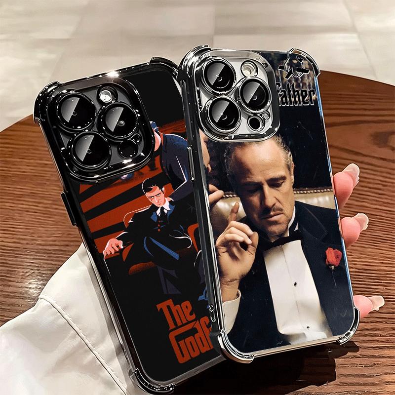 The Godfather TV Plating Phone Case For Iphone 16 17 Pro Max Air 16E 14 15 Plus 12 13 Mini Anti-Fall Airabag Cover