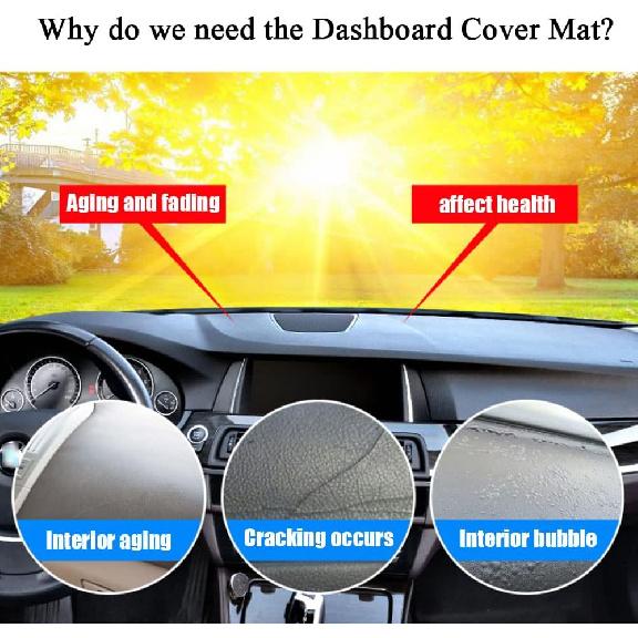 Rifoda Dash Board Cover Fit for 2007-2013 Chevy Silverado Pickup and GMC Sierra Pickup,2017-2014 Chevy Tahoes Suburban,GMC Yukon Dashboard Cover Mat