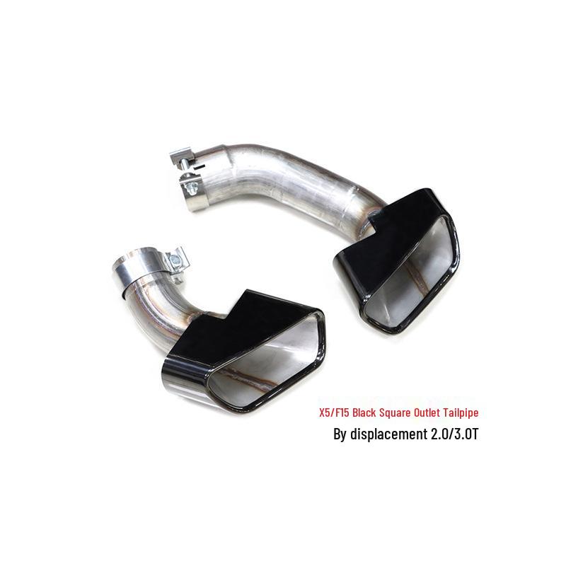 BMW X5 F15 (2014-2018) Tailpipe Upgrade: Round to Square Rear Bumper Exhaust Conversion Kit