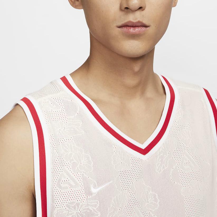 Nike Giannis Dri-FIT DNA Floral Pattern Breathable Quick-Dry Logo Pullover Basketball Jersey Men Jersey Sail-White FZ0925133