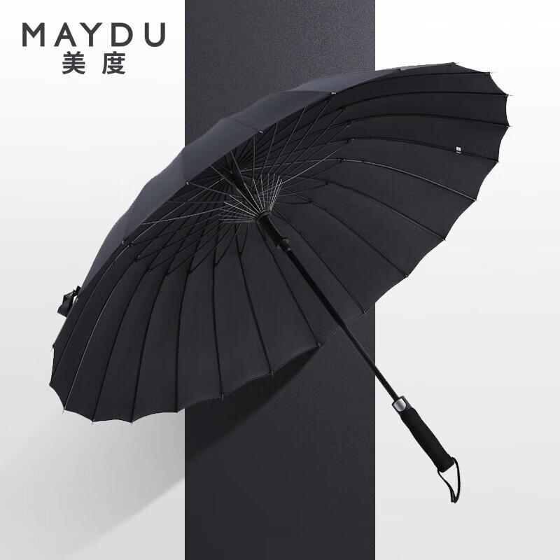 MAYDU Men s Extra Large 24-Rib Automatic Long-Handle Storm-Resistant Umbrella