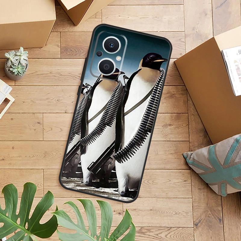 Cute Penguin Case For OPPO Reno 13F 14F 12F 10 11 12 13 14 Pro 8T 7 8 Lite OPPO Find X9 X6 X5 X8 Pro Cover