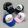 Neue coole Street Hip Hop Buchstaben bunte Netz-Baseballkappen für Männer und Frauen, Baumwolle, Sommer, verstellbar, atmungsaktiv, Snapback Sportkappen