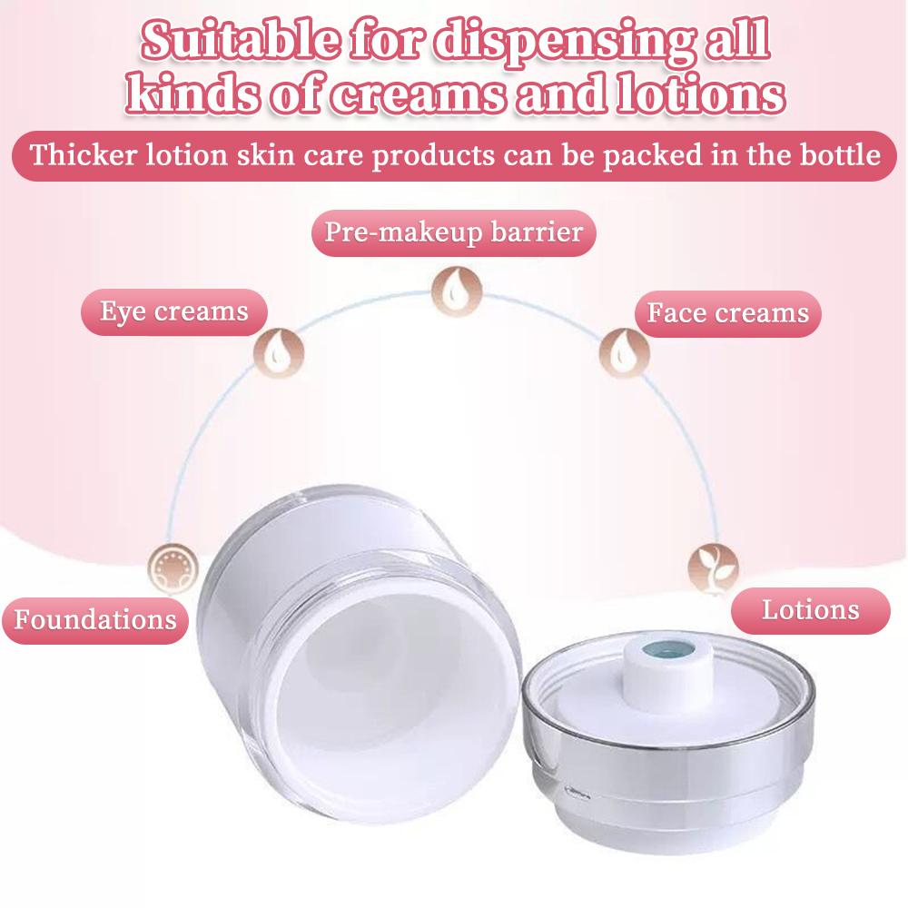 15/30/50ML Empty Airless Pump Jar Refillable Creams Gels Lotions Dispenser Travel Leak Proof Cosmetic Container Vacuum Bottle