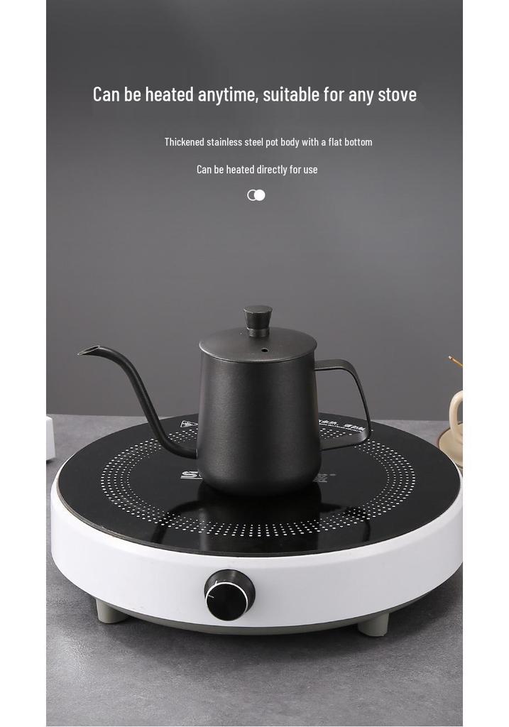 304 Stainless Steel Outdoor Pour-Over Coffee Pot with Long Spout
