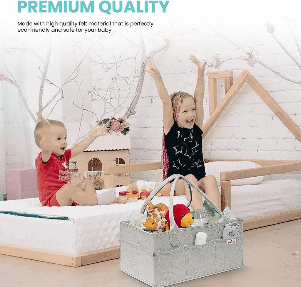 Foldable Diaper Tote Bag: Multifunctional Non-woven Handbag for Baby Supplies and Mommy Travel.