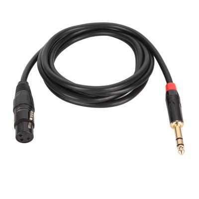 Microphone Cable 2m Long XLR Female To 14 Inch TRS Balanced Signal Interconnect Cable