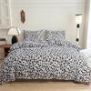 Leopard Print Pastoral Style Duvet Cover Set - Single Duvet Cover & Pillowcase.