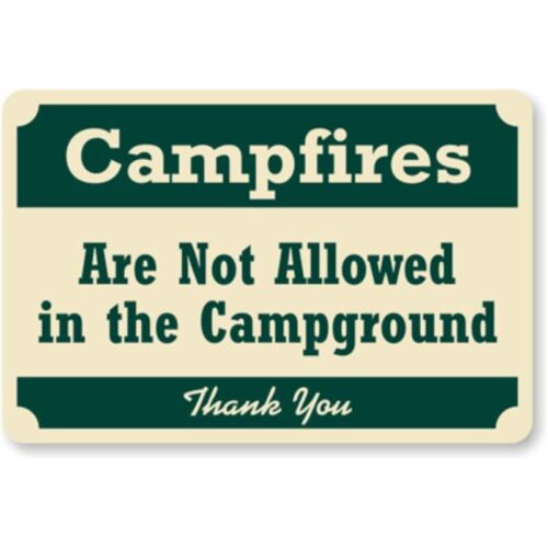 Campfires Campground Rule Aluminum Weatherproof Sign pAluminum 20x30cm（7.8x11.8inch）